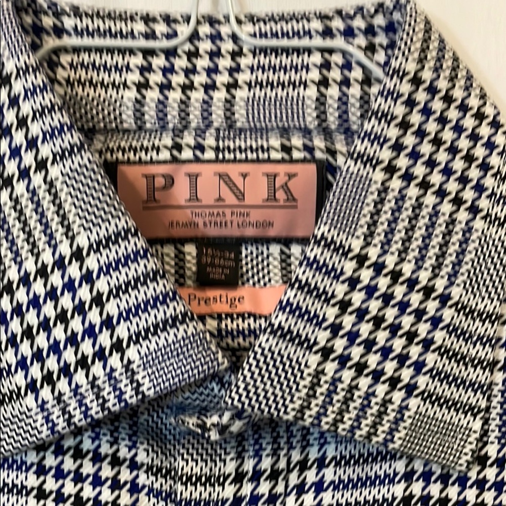 Thomas Pink Houndstooth Shirt